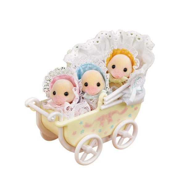 Calico Critters Baby DUCK Triplets With Pram Sylvanian Families Limited Edition - Picture 2 of 9